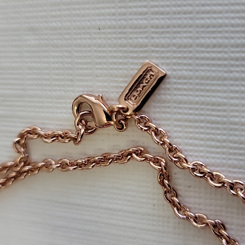 Coach Rose Gold Chain Bracelet And Necklace SET - Picture 3 of 8
